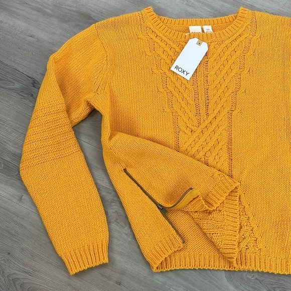 🔆ROXY🔆GLIMPSE OF ROMANCE SWEATER SIDE ZIPPER - Picture 2 of 14